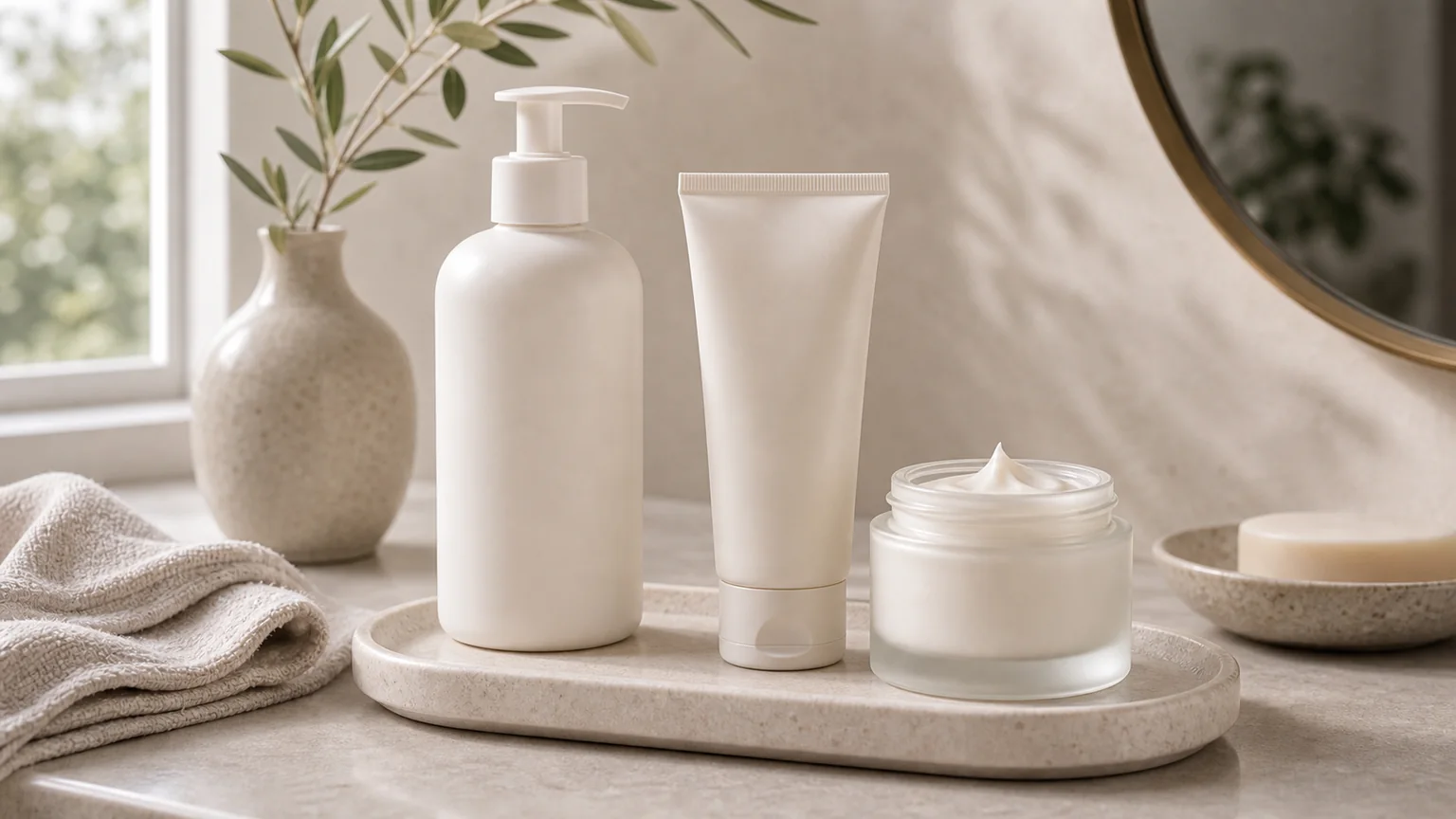 Produtos suaves sem marca para pele madura e sensível
