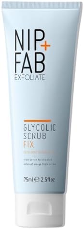 Nip+Fab Glycolic Fix Scrub | Peeling con Ácido Glicólico | Exfoliante facial con ácido Salicílico | AHA/BHA E...