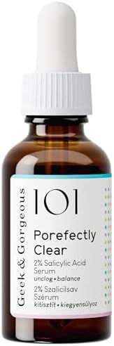 Geek & Gorgeous Porefectly Clear - Poros Clarificadores, Sérum Ligero con 2% Ácido Salicílico y Sarcosina - p...