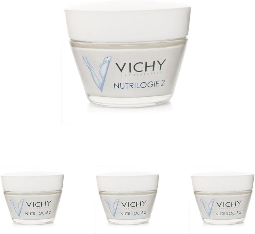 Vichy Nutrilogie 2 Creme Hidratante Facial para Peles Secas - 50 ml (Paquete de 4)