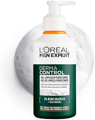 L'ORÉAL Paris Men Expert Derma Control Gel Limpeza Purificante con Ácido Salicílico y Niacinamida para homem...