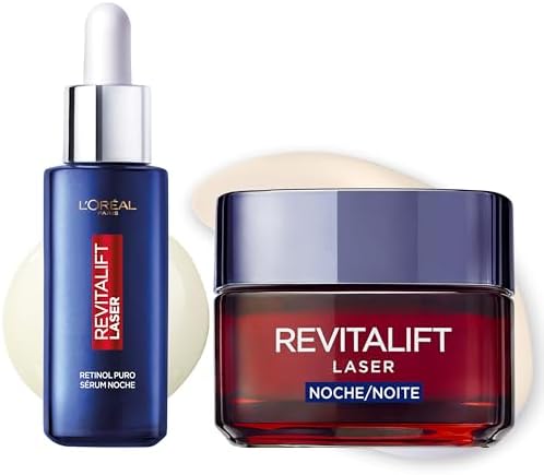 Rutina L'Oréal Paris Revitalift Laser Serúm Noche Retinol + Revitalift Láser Creme de noite