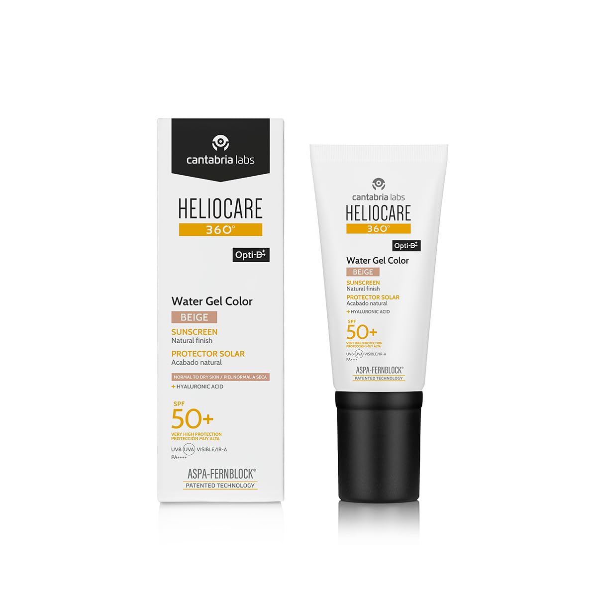 Cantabria Labs - Heliocare 360° Color Water Gel SPF 50+ - 50ml - Tono Beige - Hidratante - Proteção solar Ava...
