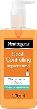 Neutrogena Spot Controlling Limpeza facial (1 x 200 ml), gel Limpeza facial con ácido salicílico para Pele pr...