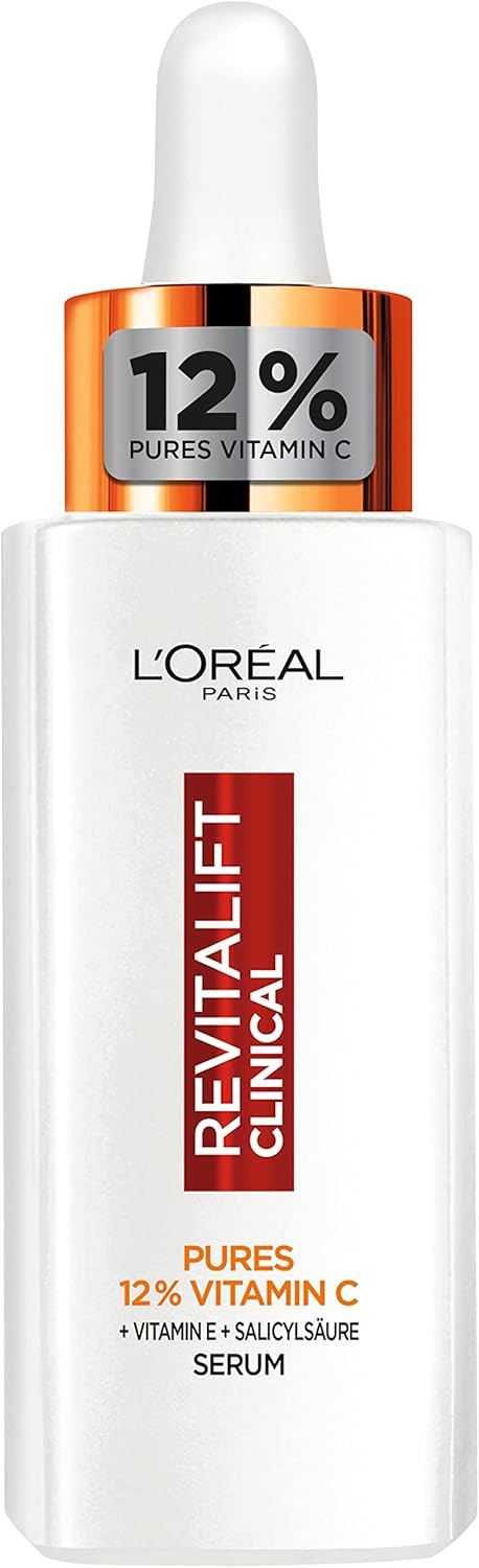 L'Oréal Paris Sérum de vitamina C 12% puro, para un tono de Pele radiante y poros reducidos