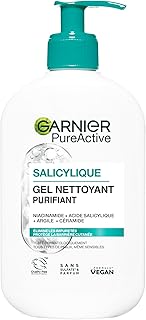 Garnier Pure Active – Gel limpiador de espuma – Limpia, hidrata y elimina impurezas – Ácido...