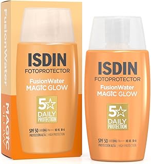 ISDIN Fusion Water MAGIC Glow SPF 50 50ML- Protector solar facial con efecto Glow