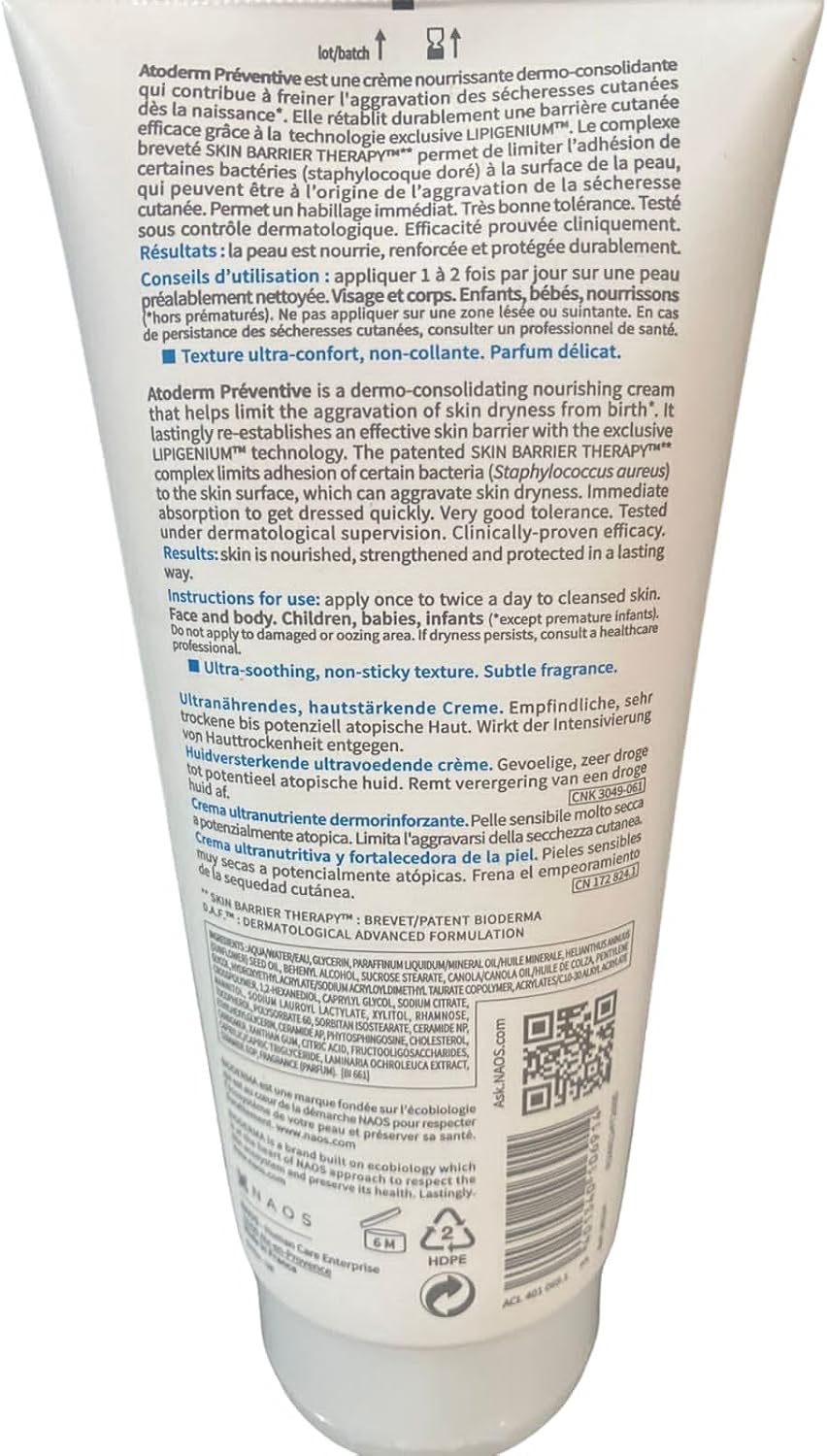 BIODERMA Atoderm Preventive Creme 200 ml
