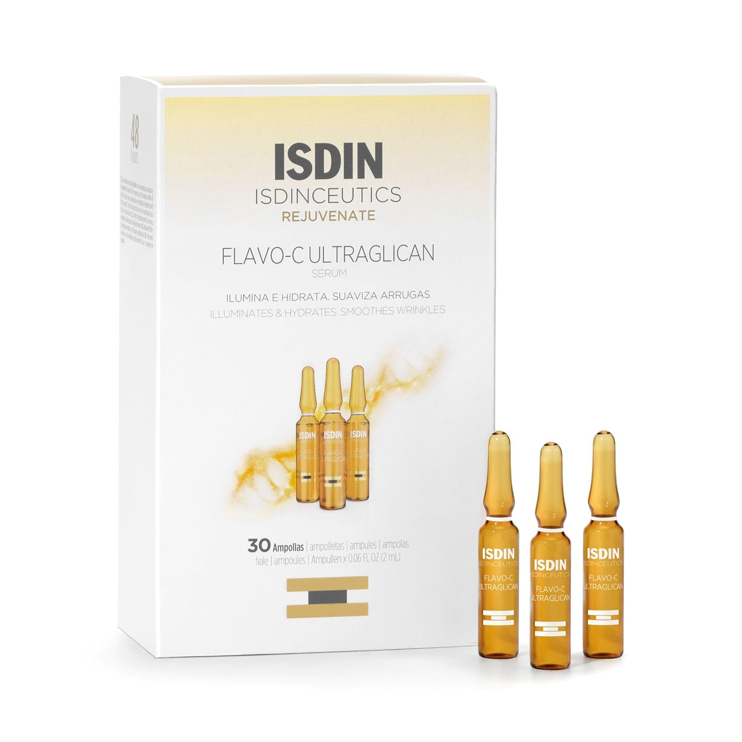 ISDIN Serum Facial Antioxidante de dia Flavo-C Ultraglican, 2 ml (Paquete de 30)
