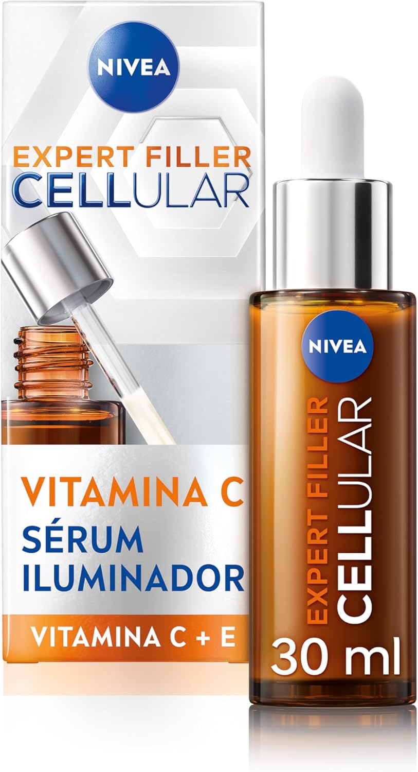 NIVEA Cellular Expert Filler - Sérum Iluminador Facial - com Vitamina C y E - Sérum Antioxidante - Potencia l...