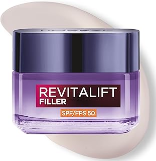 L'Oréal Paris Revitalift Filler Crema de Día Rellenadora con Protección Solar SPF 50, Anti-...