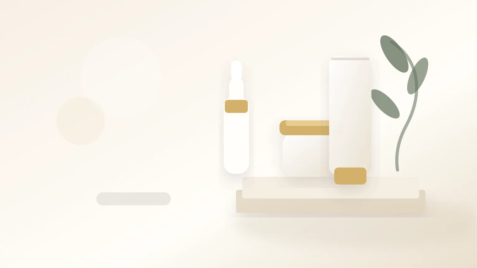 Sérum e creme sem marca numa composição premium para guia de péptidos