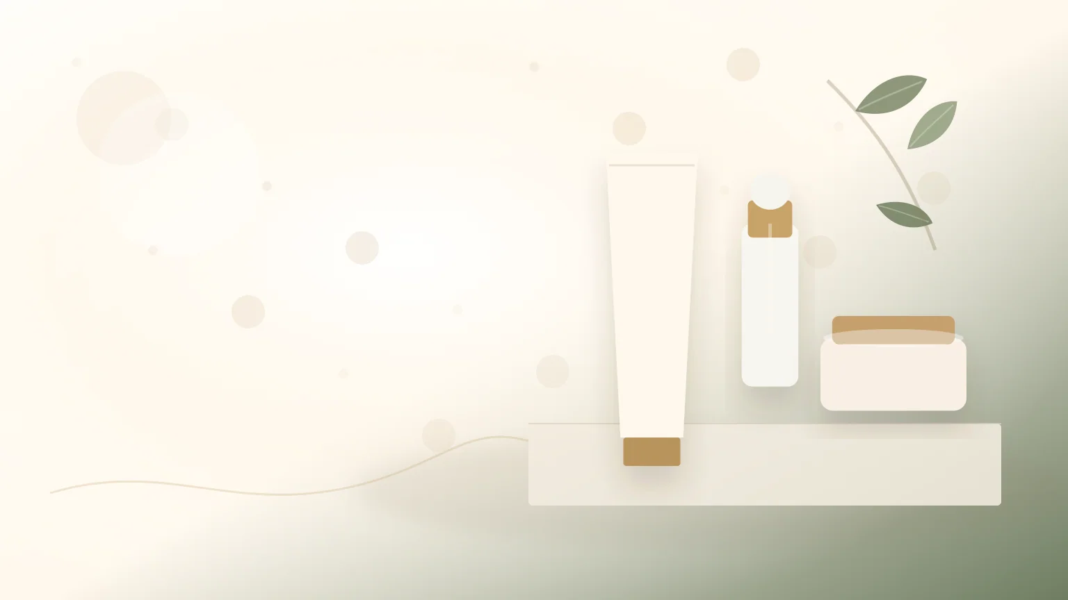 Rotina de skincare simples com produtos de manhã e noite sem marcas visíveis