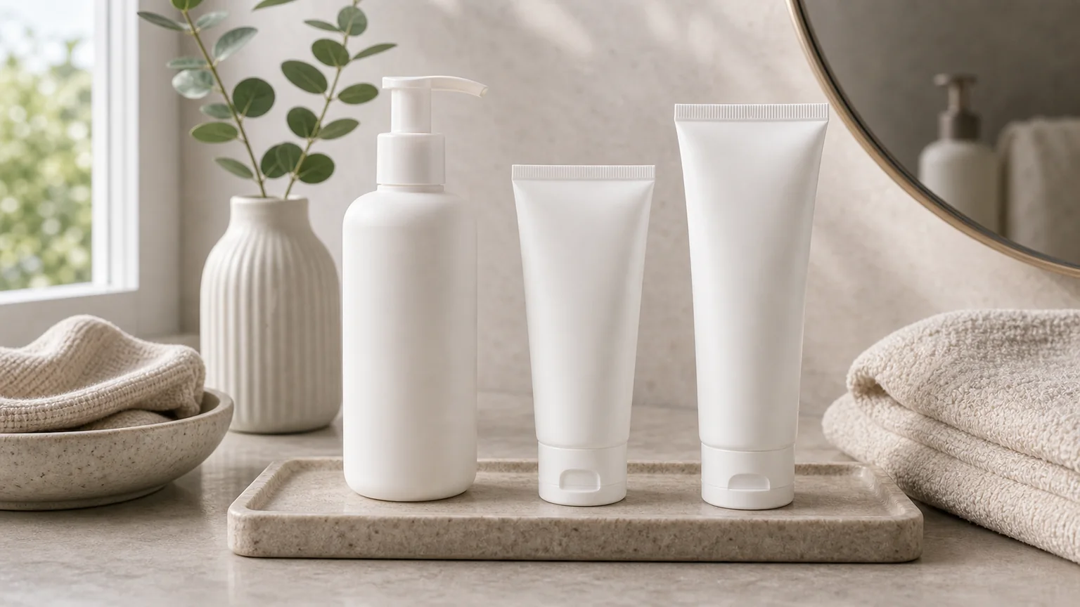 Rotina sem perfume com produtos suaves sem marca para pele sensível