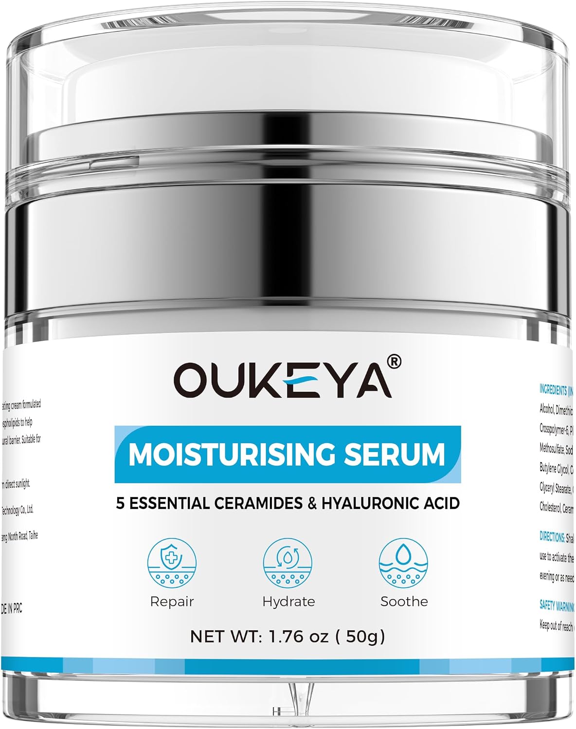 OUKEYA Creme Facial com Ceramidas e Pantenol